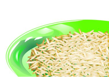 Yeşil plaka üzerinde pirinç