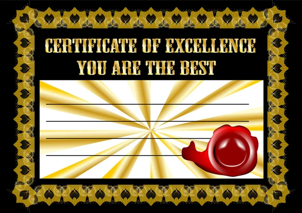 Сертифікат з написом Ви найкращі — стоковий вектор