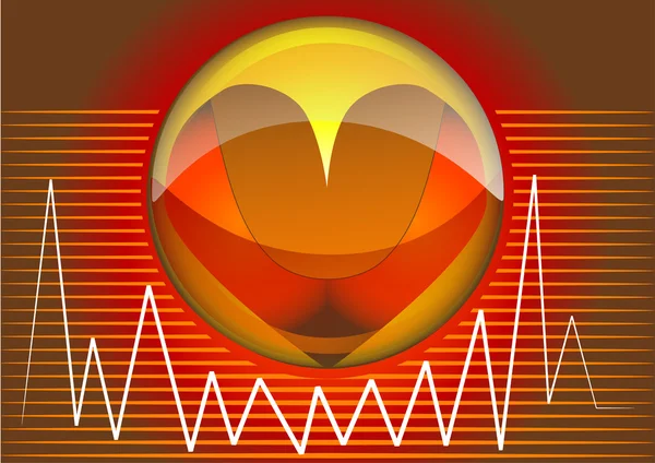 Rythmes cardiaques — Image vectorielle
