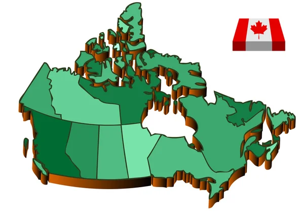 Mapa Canada — Vetor de Stock