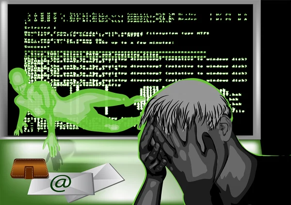 Hackerangriff — Stockvektor