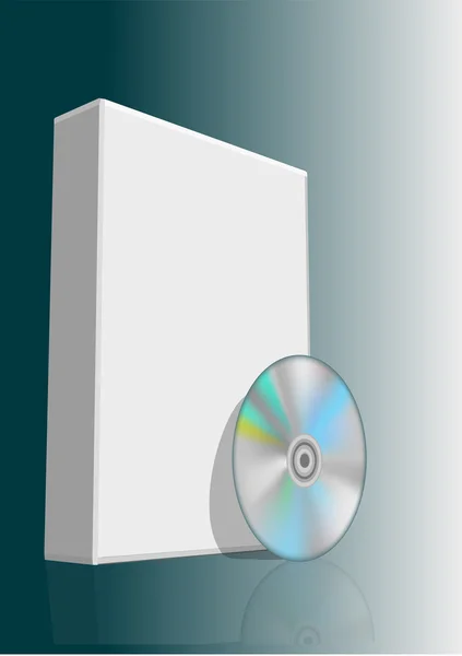 Disque et boîte blanche — Image vectorielle
