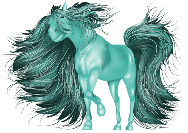 Cavalo verde —  Vetores de Stock