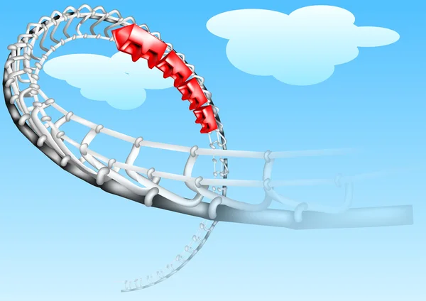 Roller-coaster — Stock Vector