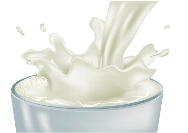 Verter leche — Vector de stock