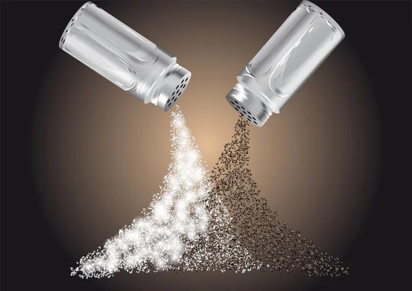 Salt and pepper — Stock Vector