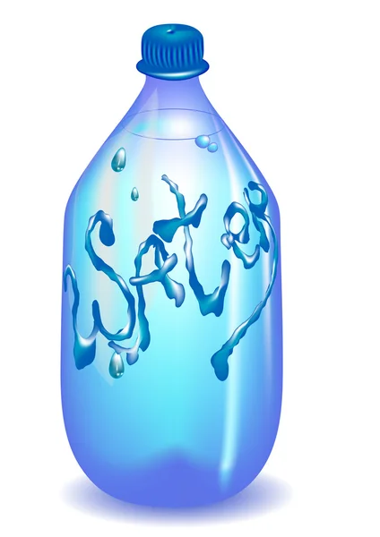 Botella agua — Vector de stock