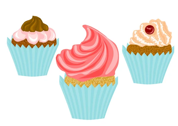 Cupcakes — Stock Vector