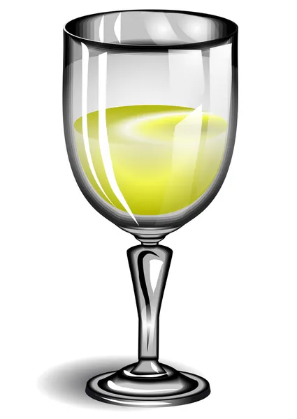 Glass of white wine — Stock Vector