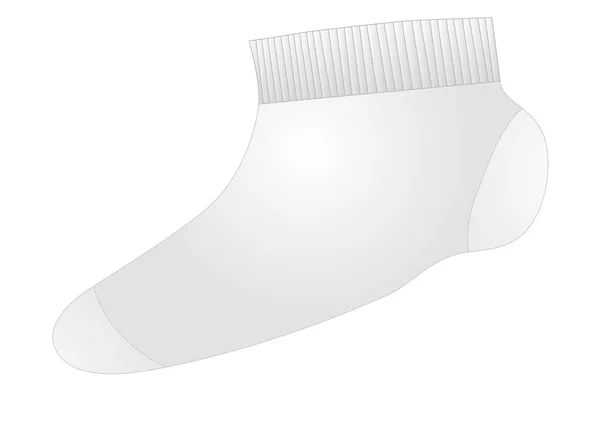 Chaussette blanche — Image vectorielle