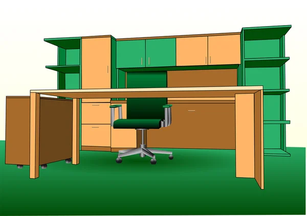 Intérieur de bureau moderne — Image vectorielle