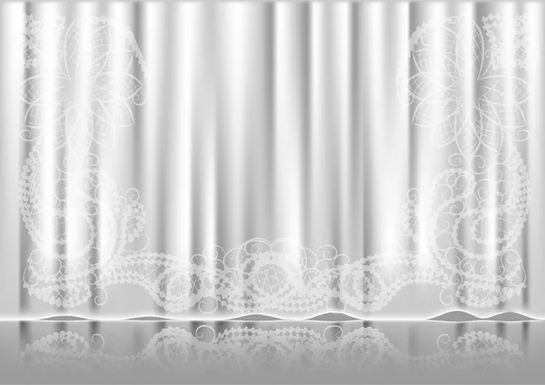 Rideau blanc — Image vectorielle