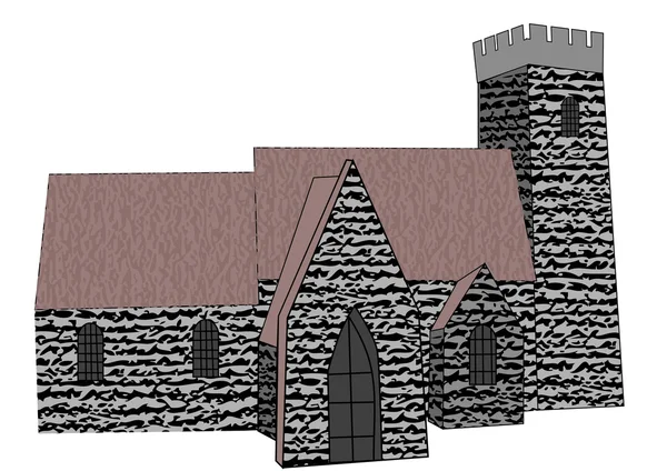 Rural kerk — Stockvector