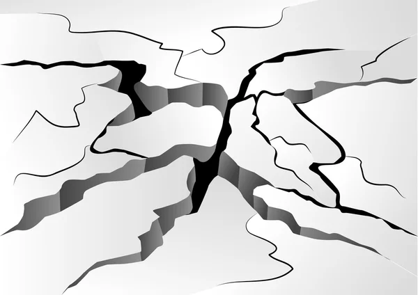 Crack in the ground — Stock Vector