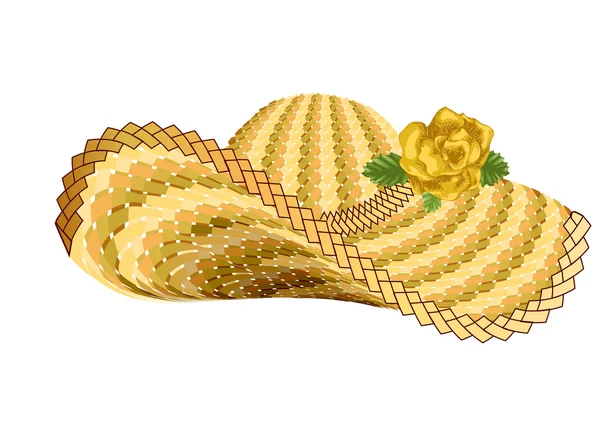 Sombrero de mujer sol — Vector de stock