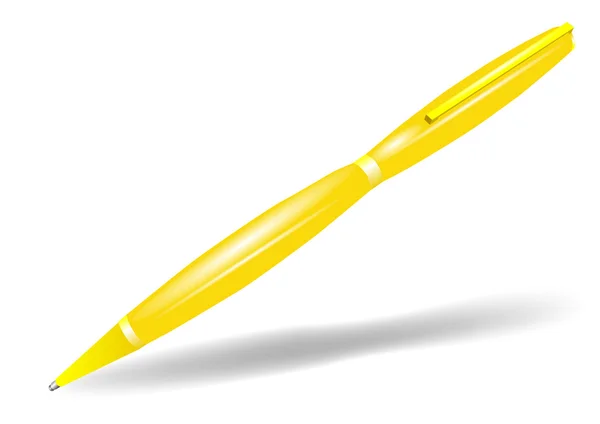 Stylo jaune — Image vectorielle