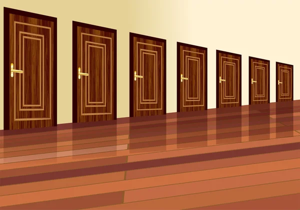 Row of doors — Stock Vector