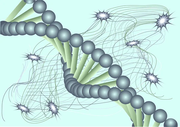 Modelul albastru al ADN-ului — Vector de stoc