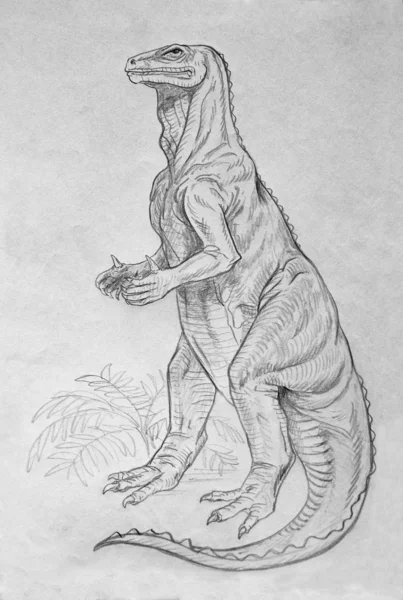 Iguanodon 초상화 — 스톡 사진