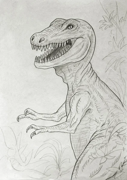 Retrato tiranossauro — Fotografia de Stock