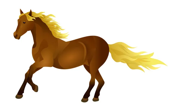Cavallo bruno — Vettoriale Stock