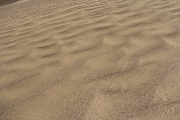 Красивые Песчаные Волны Поющей Дюны Алтын Эмель Волны Диагонали Слева — стоковое фото