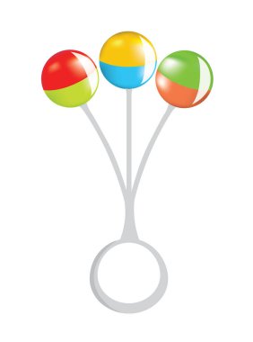 Yeni doğmuş bebek oyuncağı. vektör illüstrasyonu