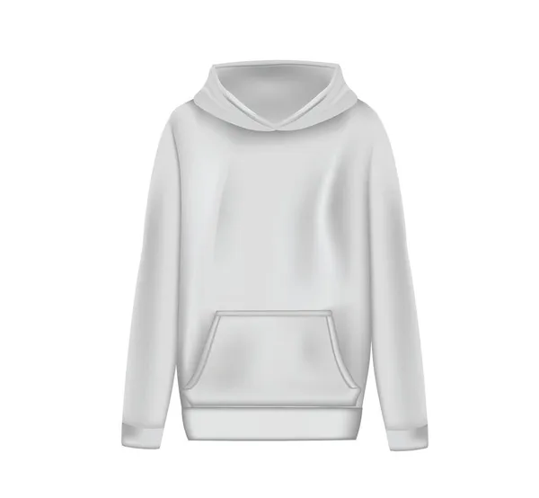 Sudadera Con Capucha Blanca Ilustración Vectorial — Vector de stock