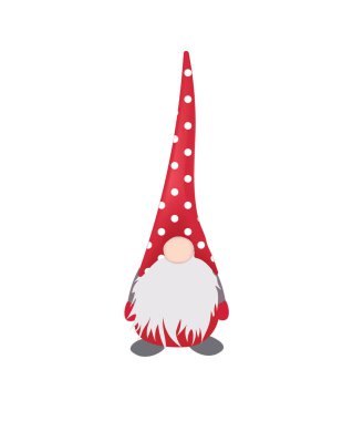 Xmas cüce simgesi. vektör illüstrasyonu