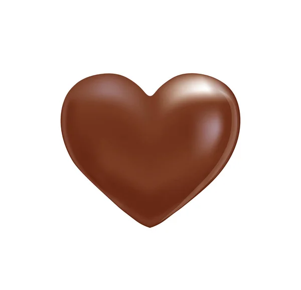 Çikolata kalpli. vektör illüstrasyonu