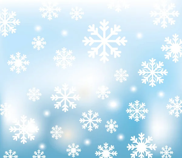 Snowflake Blue Background Vector Illustration — Vettoriale Stock
