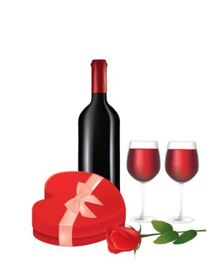 Sevgililer günü eşyaları. vektör illüstrasyonu