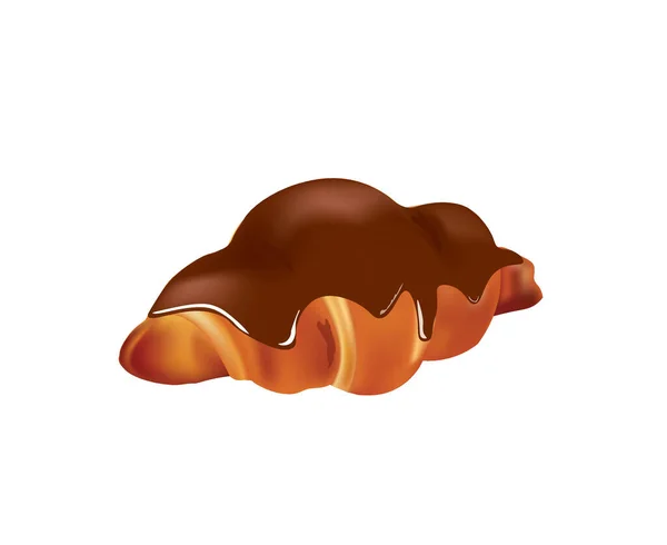 Padaria Croissant Isolado Ilustração Vetorial — Vetor de Stock