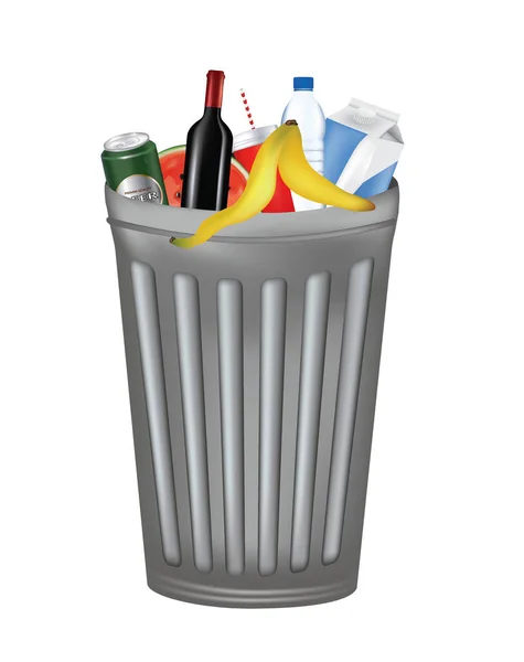 Home Recycle Bin Vector Illustration — Stok Vektör