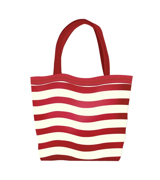 Summer Beach Handbag Vector Illustration — Stock Vector