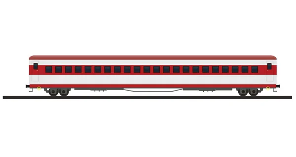 Red Passenger Wagon Vector Illustration — Vector de stock