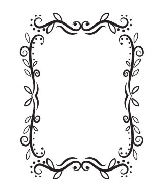 Siyah sınır çerçevesi. vektör illüstrasyonu