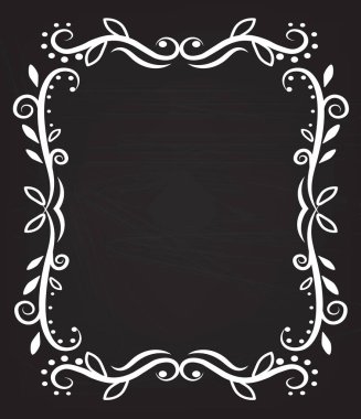 Beyaz kenarlı çerçeve. vektör illüstrasyonu