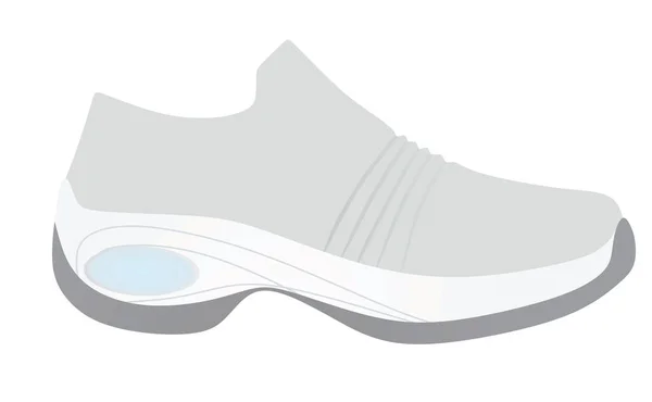 White Air Sneaker Vector Illustration — Stockvector