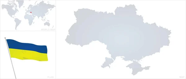 Ukraine Map Flag Vector Ilustracje Stockowe bez tantiem