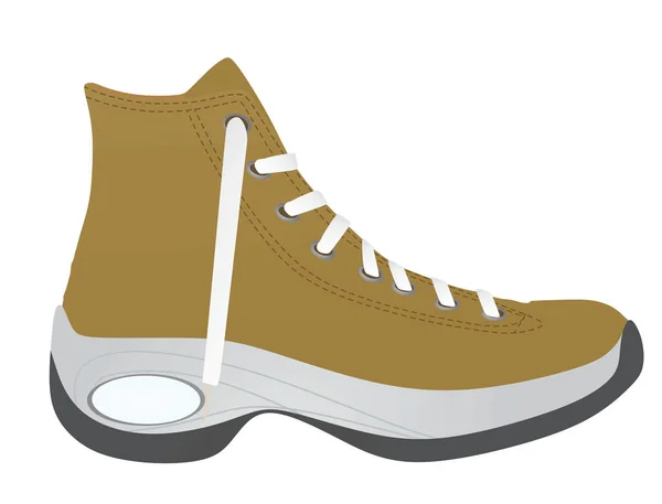 Brown Casual Boot Vector Illustration — Stock Vector