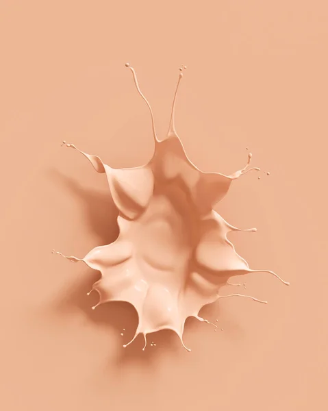 Fundación Crema Salpicadura Líquida Para Productos Cosméticos Belleza Ilustración — Foto de Stock