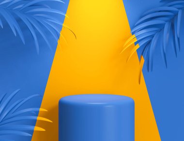 soyut geometrik şekil pastel renk sahnesi minimal, kozmetik veya ürün görüntüleme podyumu için tasarım 3d.