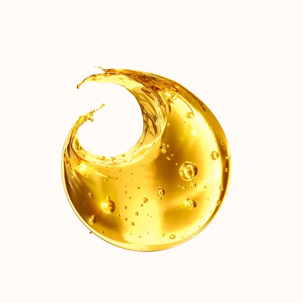 Kosmetisk Olja Eller Kosmetisk Essence Liquid Droppe Vit Bakgrund Rendering — Stockfoto