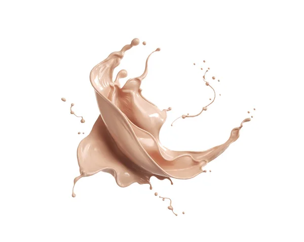 Liquid Foundation Splash Element Fluid Cosmetic Cream Illustration — Stock Photo, Image