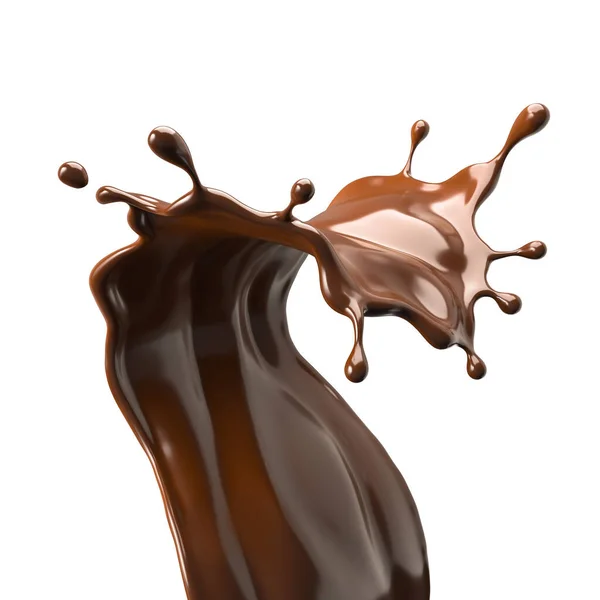 Salpicadura Chocolate Cacao Ilustración — Foto de Stock