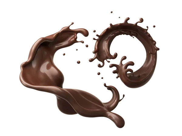 초콜릿을 튀기는 경로를 포함하는 로열티 프리 스톡 이미지