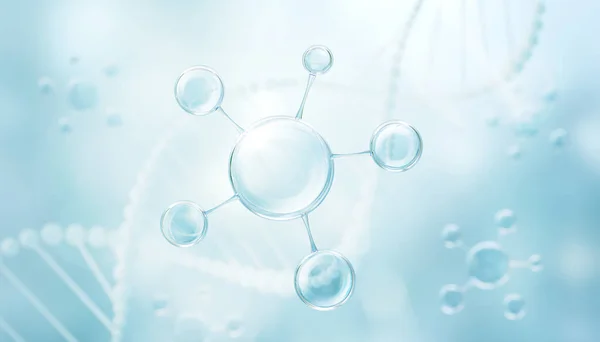 分子または原子を用いた科学的背景 科学または医学的背景のための抽象構造 3Dイラスト ロイヤリティフリーのストック画像