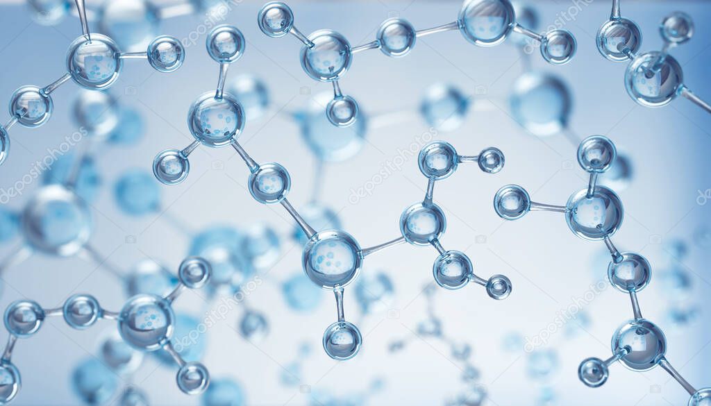 molecule or atom, Abstract structure for Science or medical background, 3d illustration.