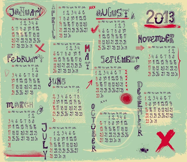 2013-kalendern — Stock vektor